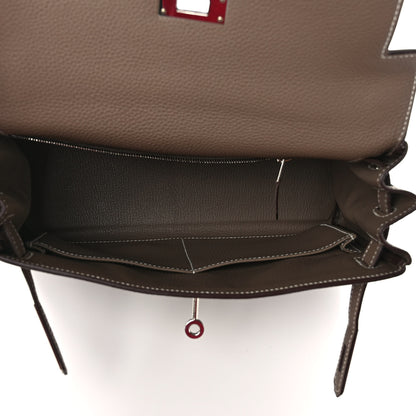 Hermes Togo Kelly Retourne 28 Etoupe 5 of 11