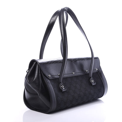Gucci Monogram Bamboo Bullet Bag Black 3 of 9