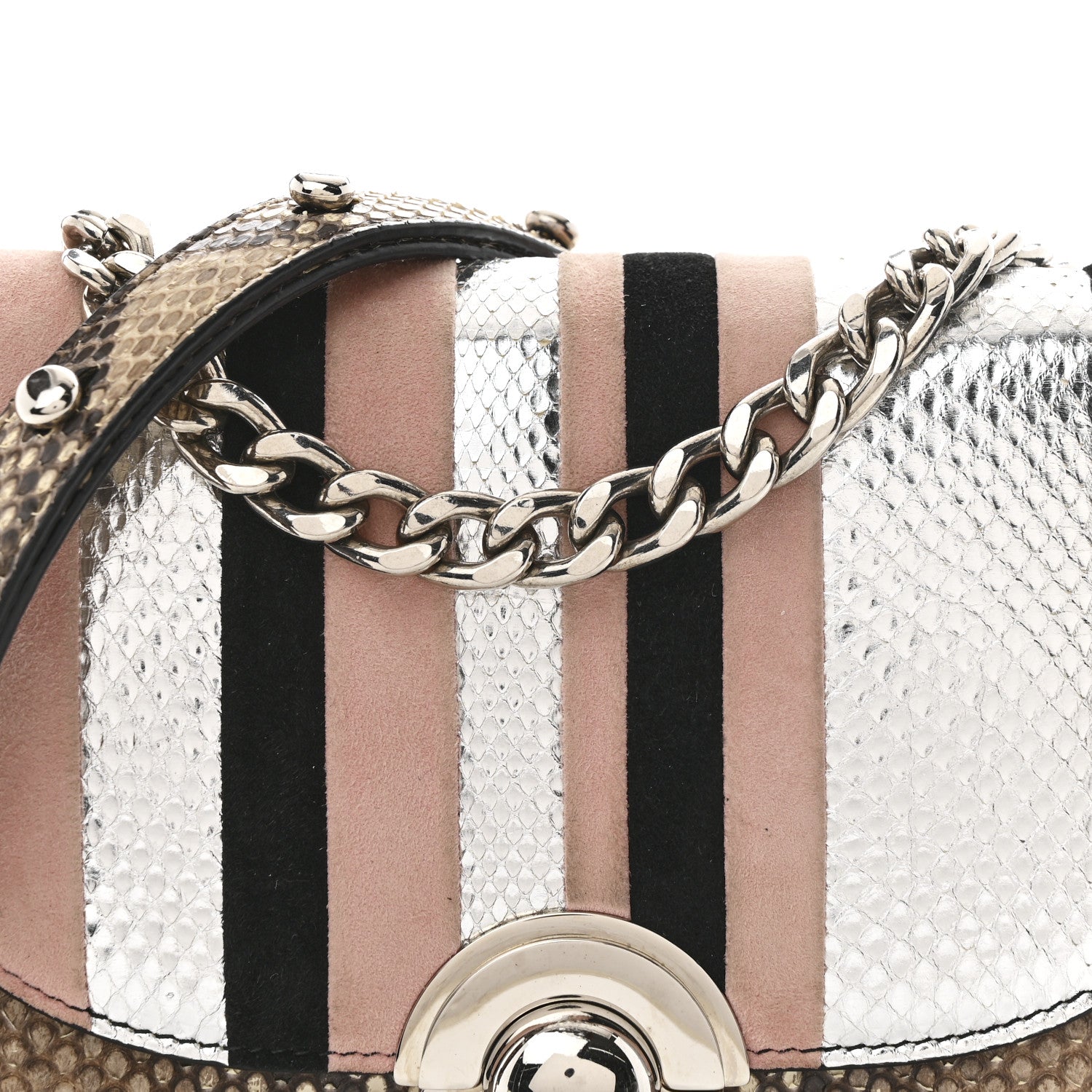 Prada Metallic Ayers Suede Arcade Crossbody Bag Multicolor 9 of 11