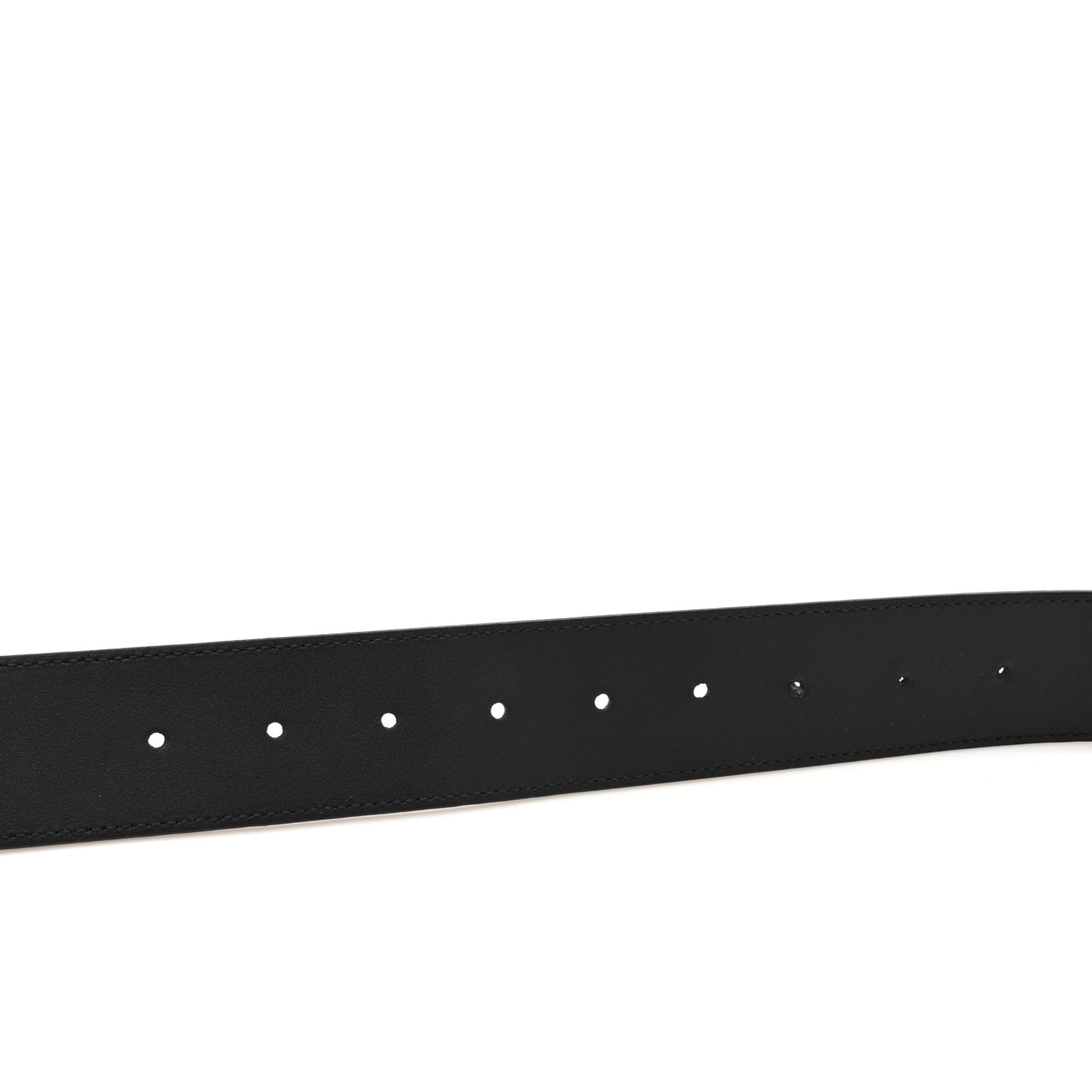 Moon Calfskin Pearl Double G 40mm Belt 90 36 Black Cream