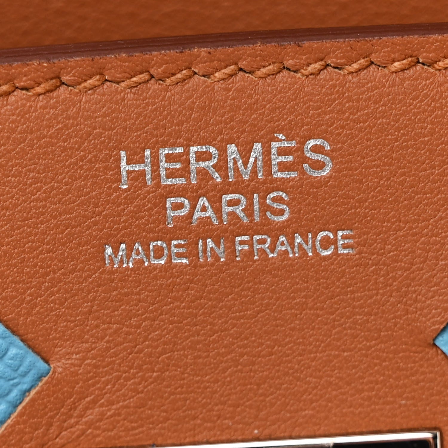 Hermes Swift Epsom Tressage Birkin 30 Gold Bleu de Nord Bleu Indigo 6 of 11