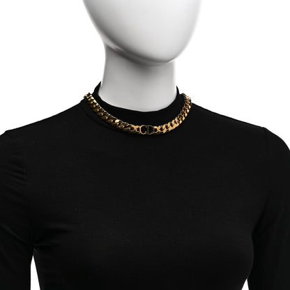 Christian Dior Metal Danseuse Etoile Chain Choker Necklace Gold 2 of 5