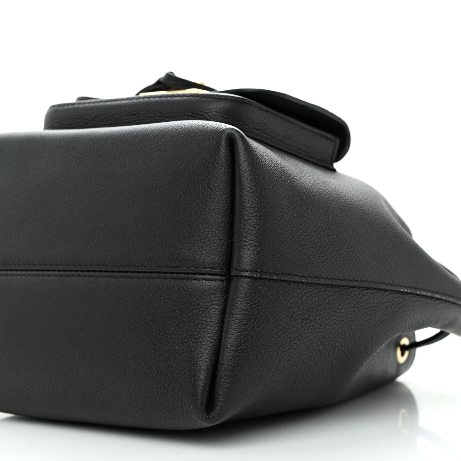 Louis Vuitton Calfskin Lockme Bucket MM Black 9 of 12