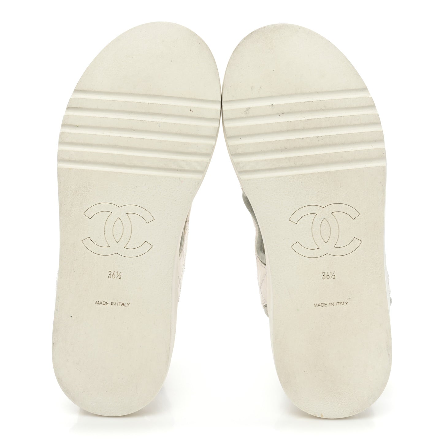 Goatskin Fabric Gladiator Sandals 36.5 White Light Grey Navy Blue