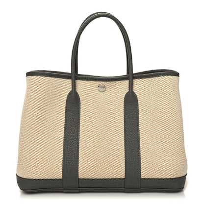 Hermes Toile Negonda Garden Party 30 TPM Ecru Desert and Gris Meyer 1 of 10