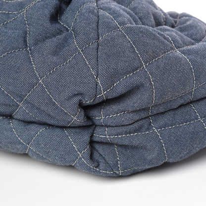 Chanel Denim Quilted Large Stretch Spirit Cabas Blue 6 of 9