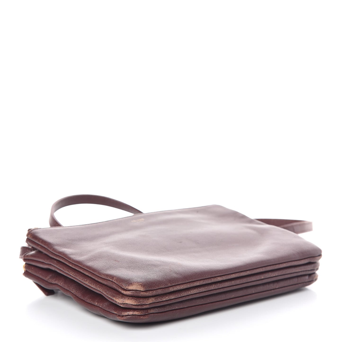 Lambskin Small Trio Crossbody Bag Burgundy