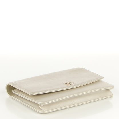 Chanel Caviar Sevruga Wallet on Chain WOC Silver 4 of 8