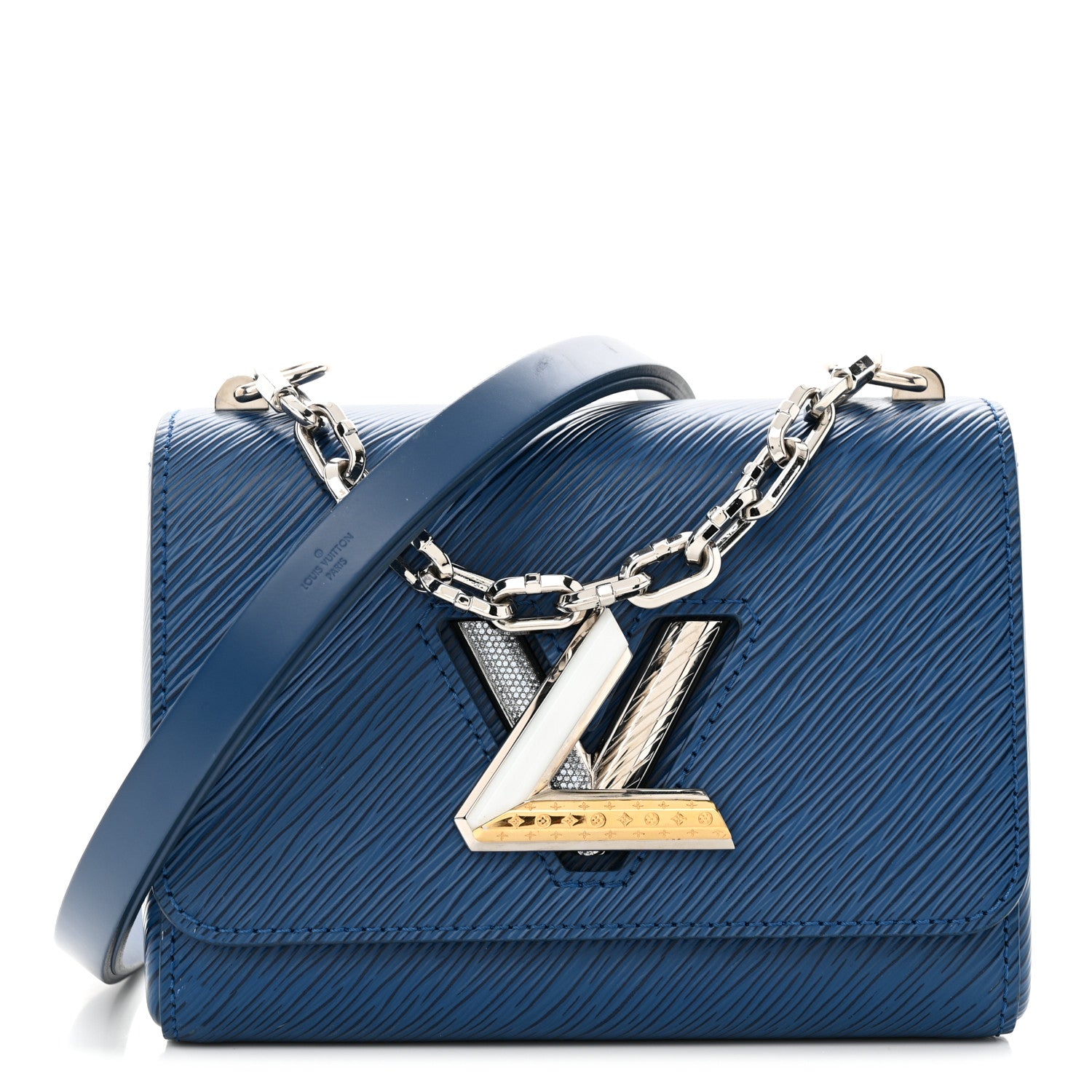 Louis Vuitton Epi Strass Enamel Monogram Twist Shoulder Bag PM Toledo Blue 1 of 15