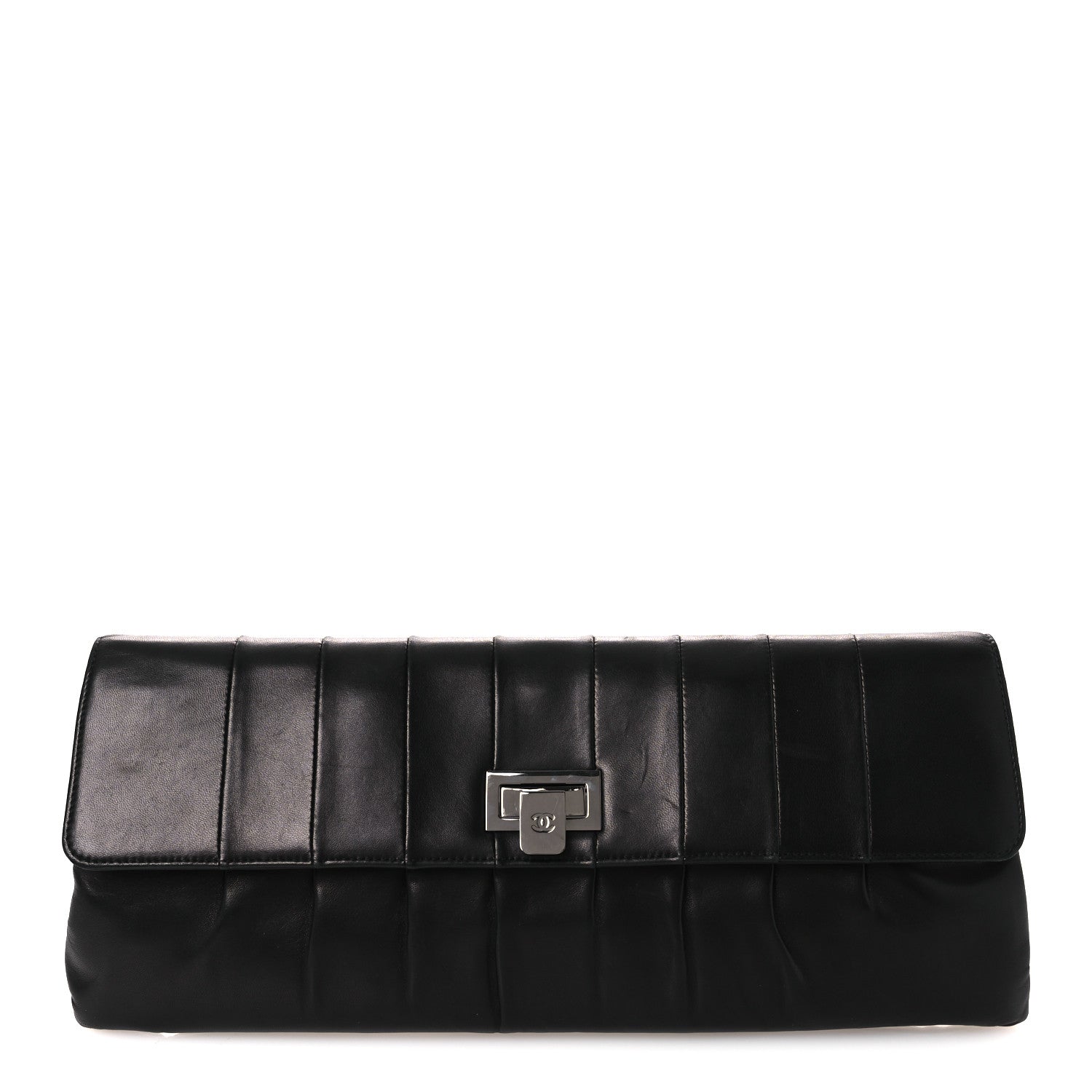 Chanel Lambskin Vertical Quilted Clutch Black 1 of 11