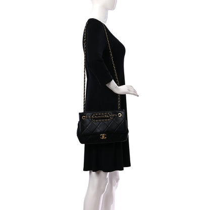 Chanel Lambskin Small Chain Handle Flap Bag Black 2 of 9