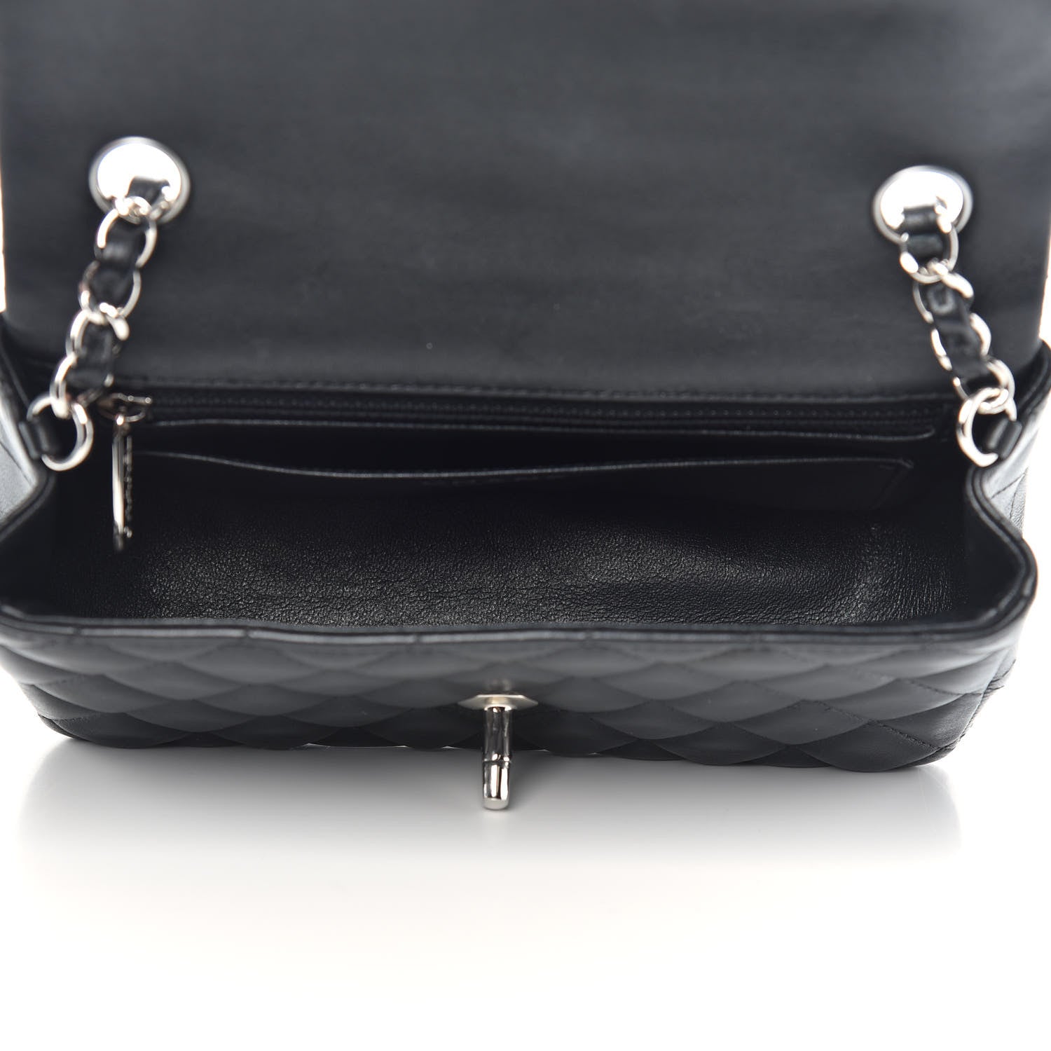 Chanel Lambskin Quilted Mini Rectangular Flap Black 5 of 13