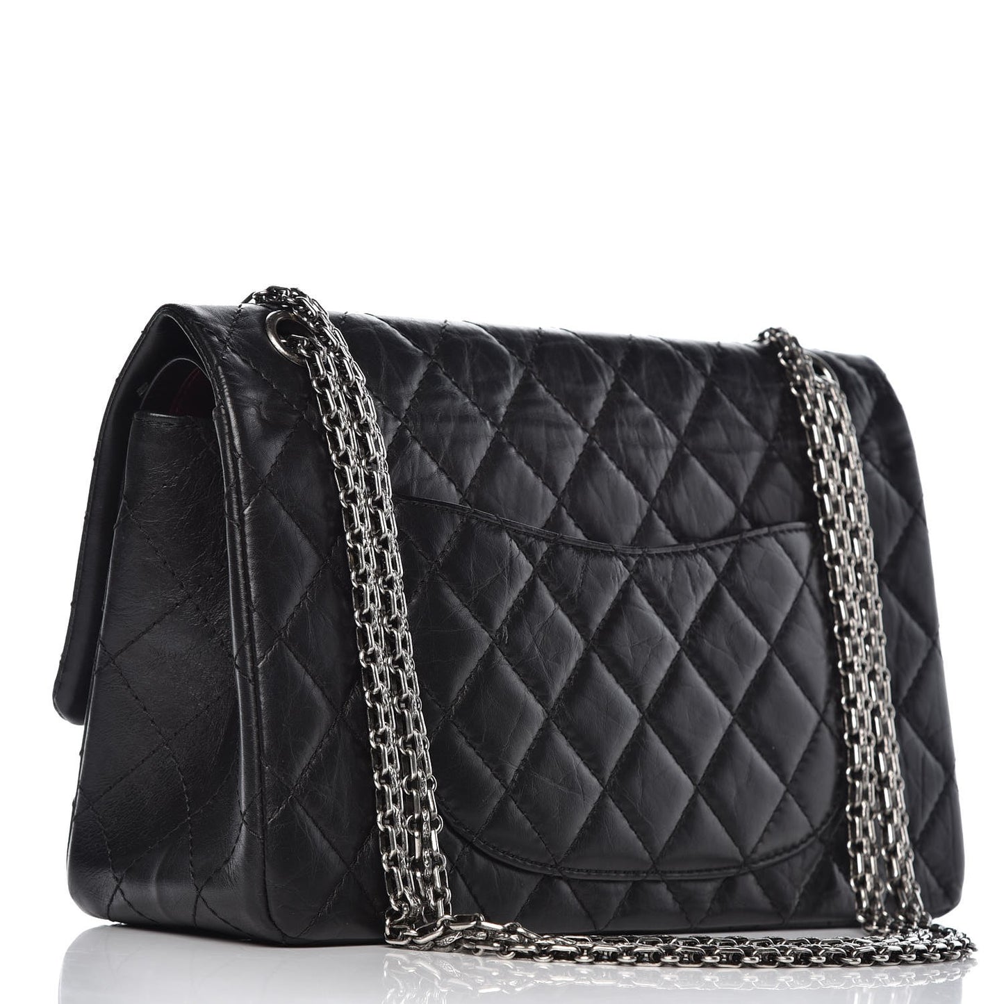 Aged Calfskin Quilted 2.55 Reissue 226 Flap Black