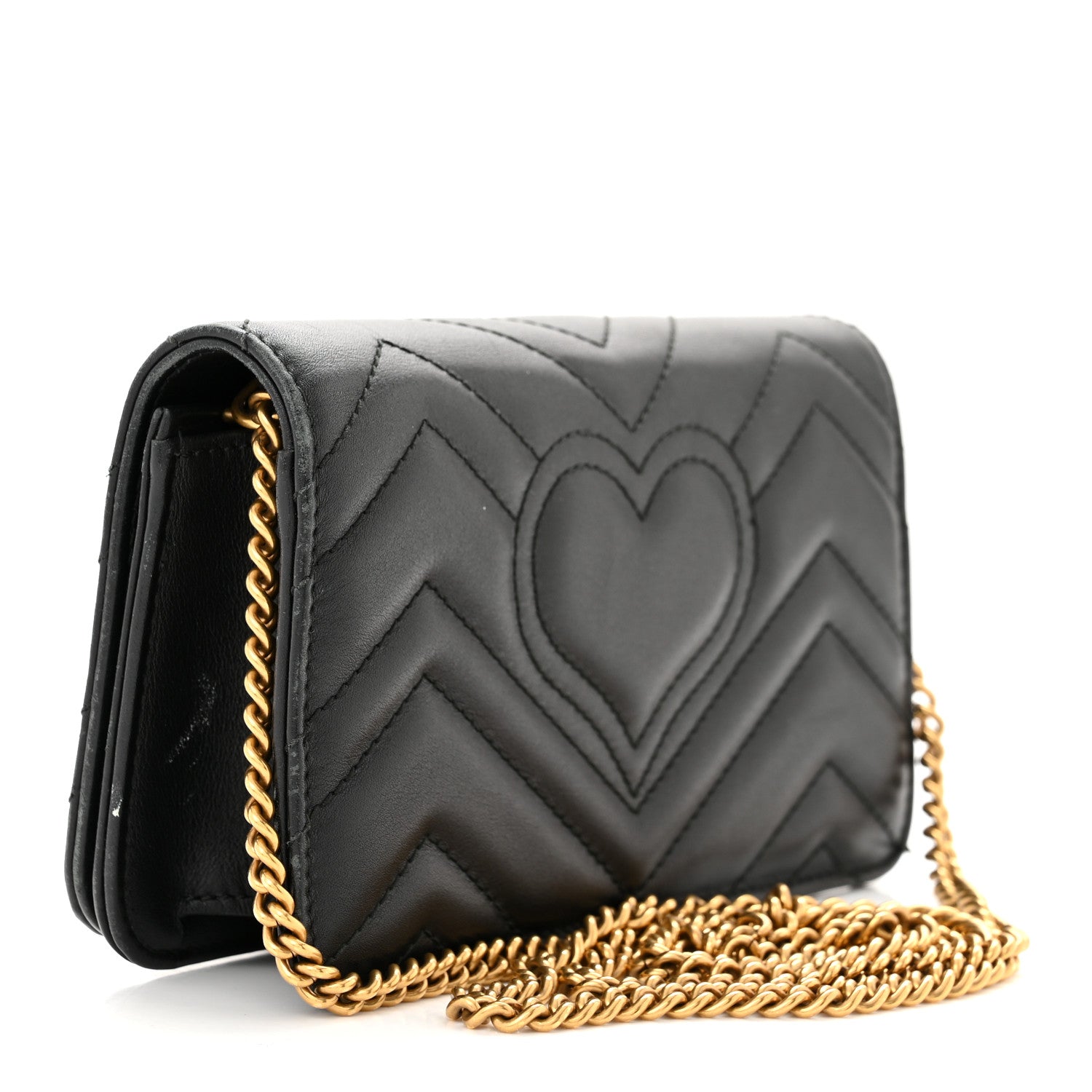 Gucci Calfskin Matelasse GG Marmont Mini Bag Black 3 of 15
