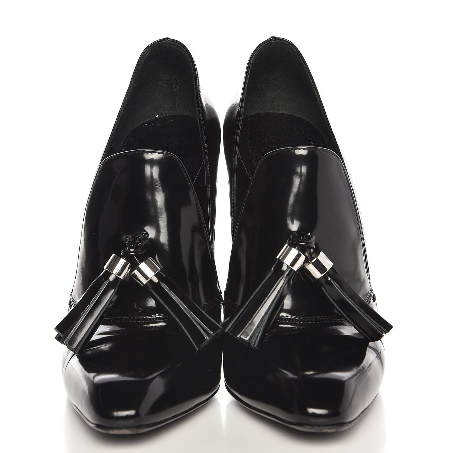 Patent Anais Tassel Loafer Pump 40 Black