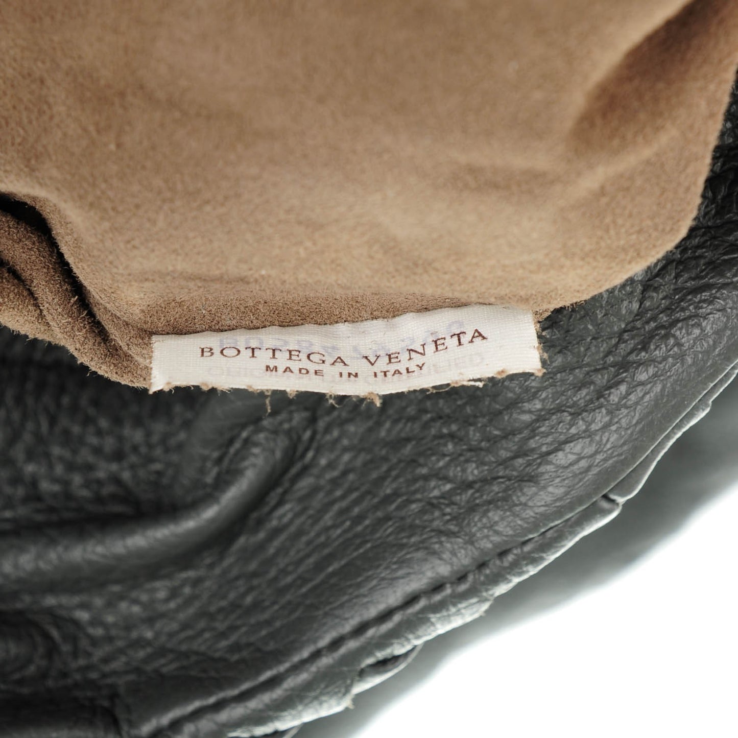 Cervo Deerskin Large Hobo Nero Light Grey