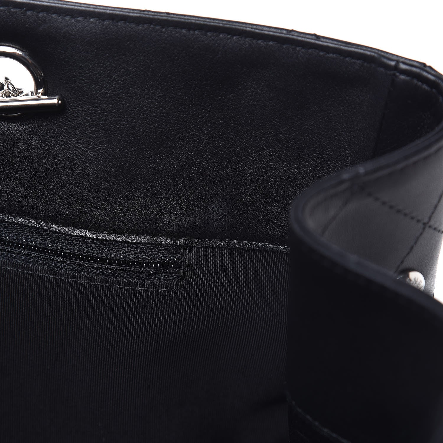 Chanel Calfskin Quilted Large CC Shopping Tote Black 8 of 8