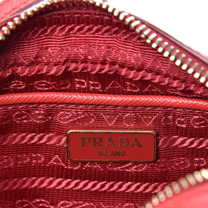 Prada Saffiano Mini Camera Crossbody Bag Fuoco 5 of 10