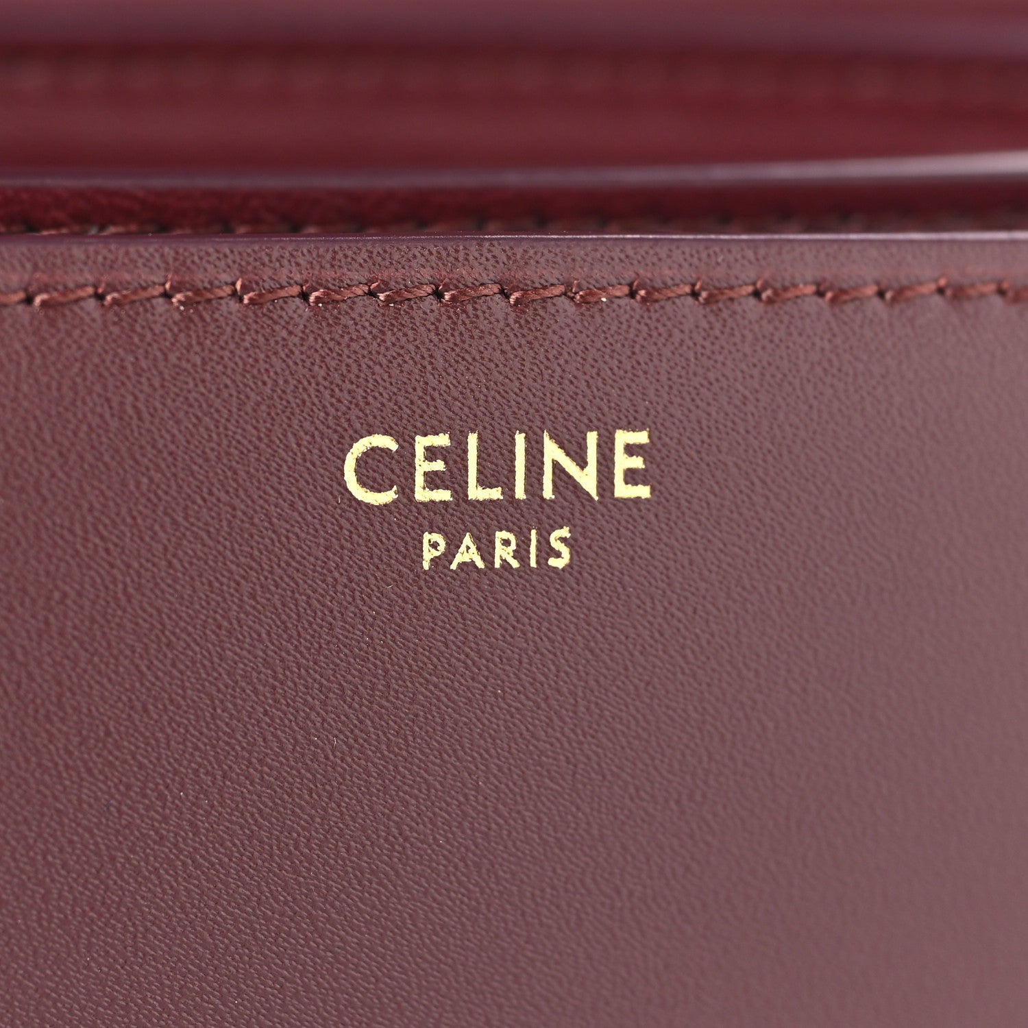 Celine Box Calfskin Small Classic Box Flap Bag Burgundy 6 of 10