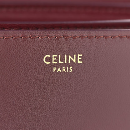 Celine Box Calfskin Small Classic Box Flap Bag Burgundy 6 of 10