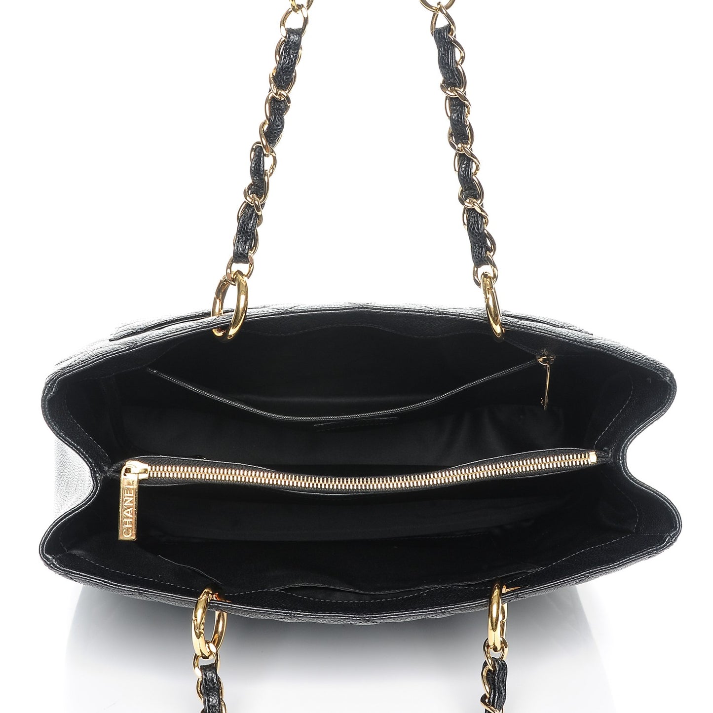 Caviar Quilted Grand Shopping Tote GST Black