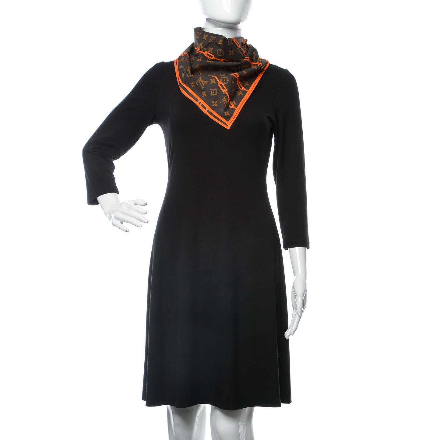 Cotton Monogram Solar Ray Bandana Scarf Orange