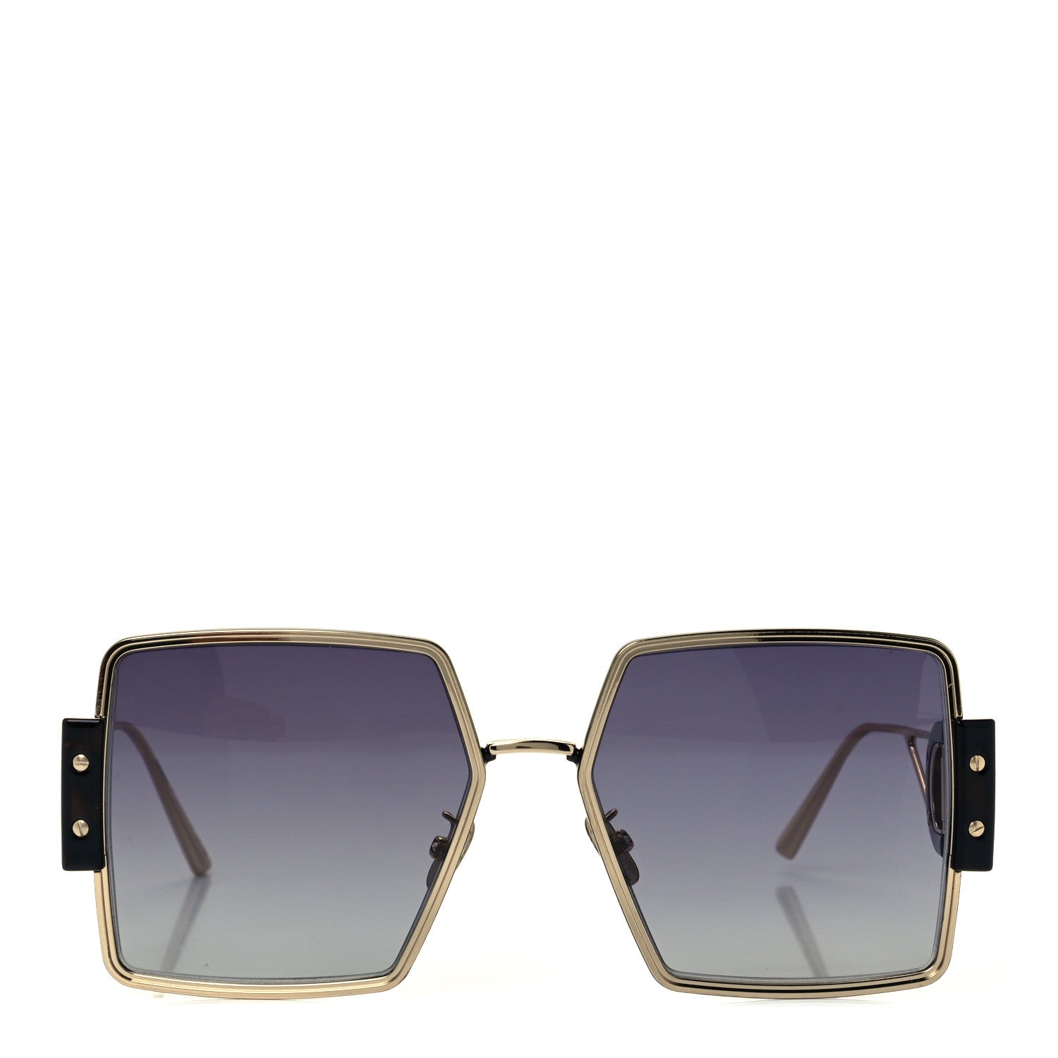 Christian Dior Acetate Square 30 Montaigne 2 Sunglasses Black Gold 2 of 8
