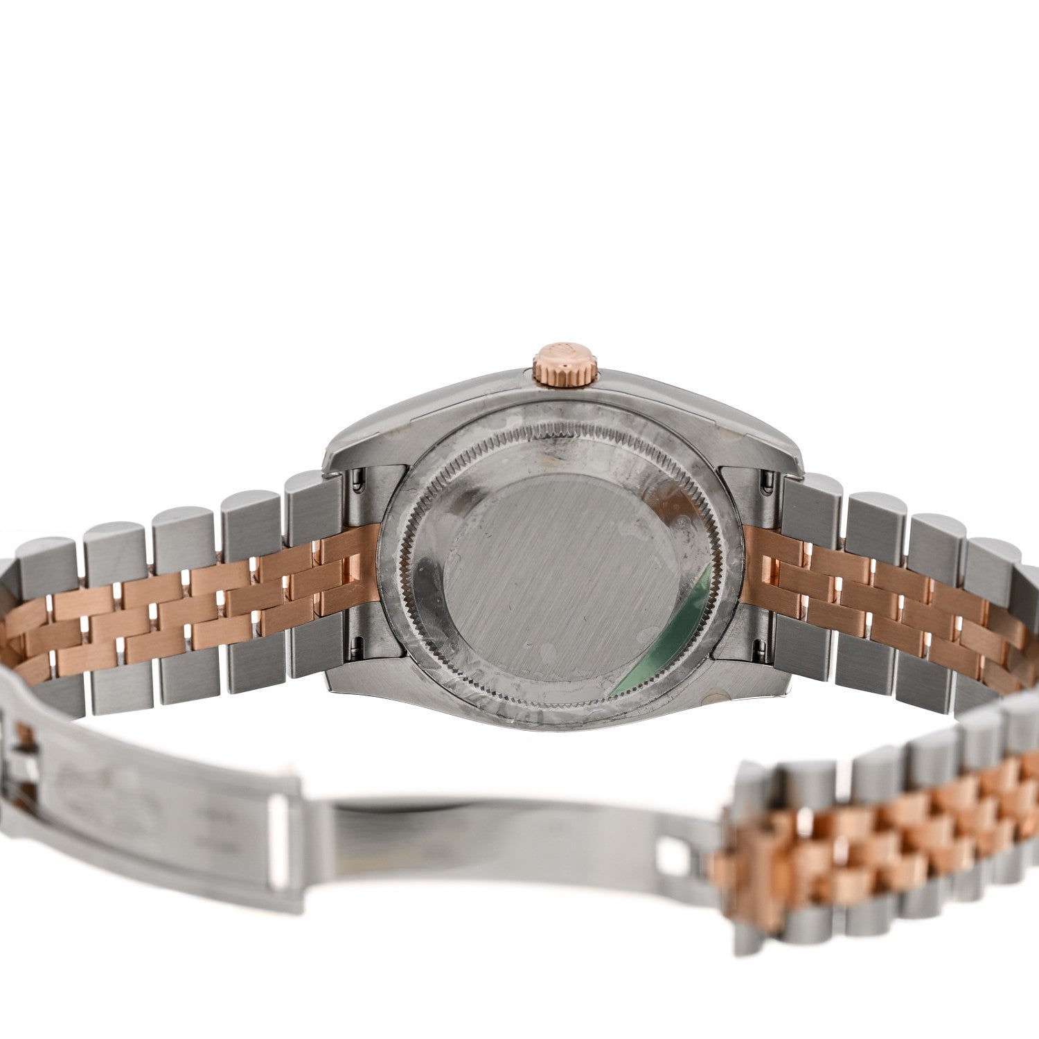 Rolex Stainless Steel 18K Everose Gold Diamond 36mm Oyster Perpetual Datejust Watch Black Jubilee 116231 4 of 5