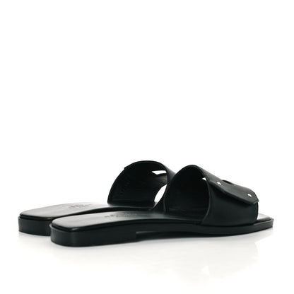 Hermes Calfskin View Sandals 35 Black 5 of 9