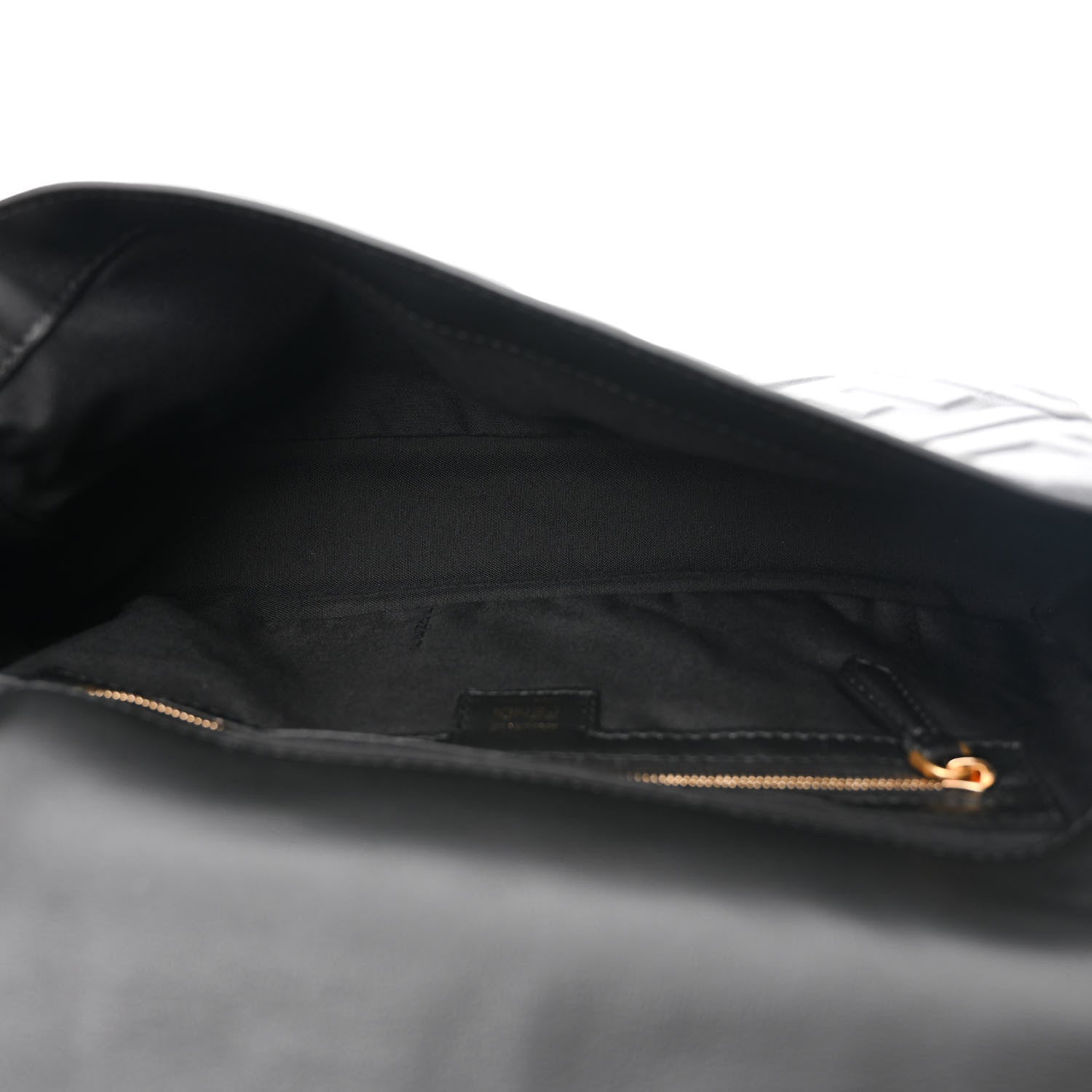 Fendi Nappa FF 1974 Embossed Baguette Black 5 of 10