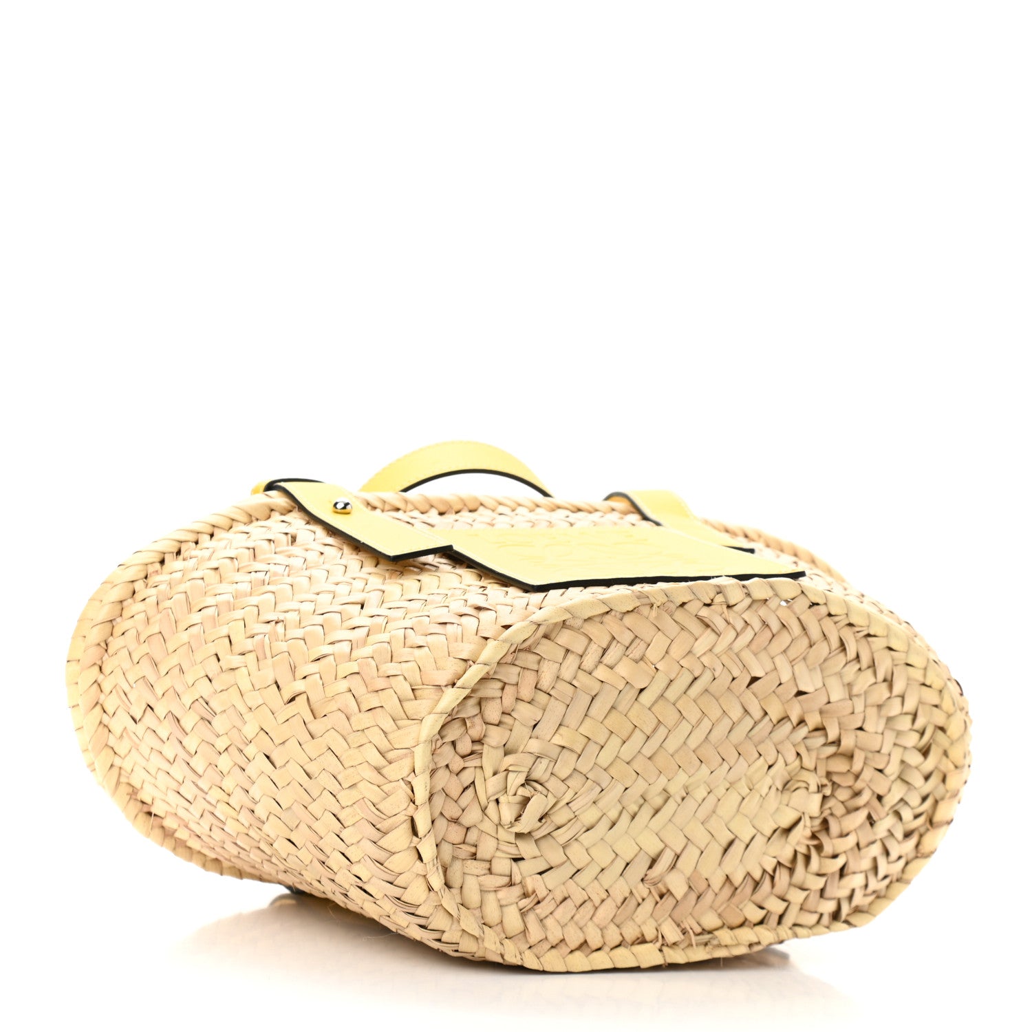 Loewe Raffia Small Basket Tote Bag Natural Yellow 4 of 10