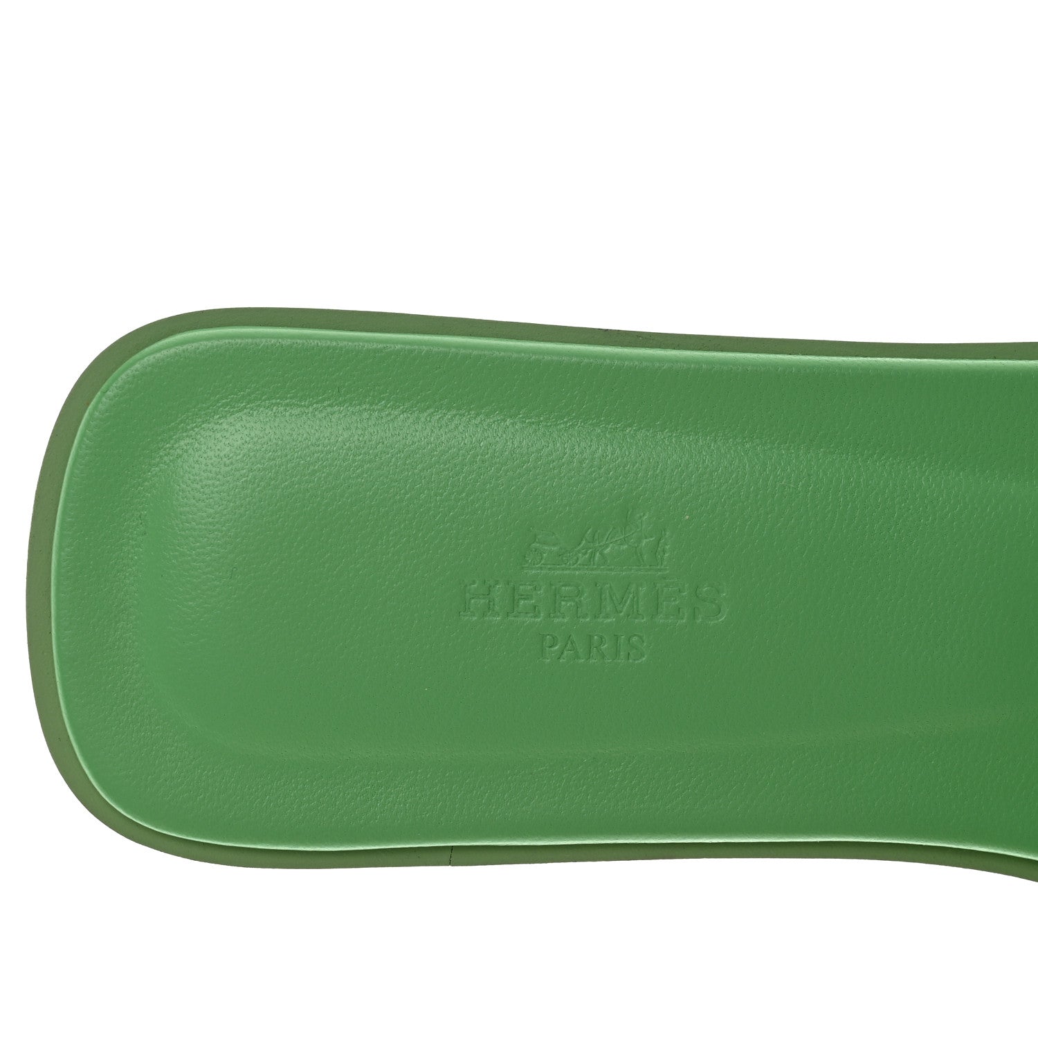 Hermes Epsom Oran Sandals 39.5 Vert Pomme 7 of 9
