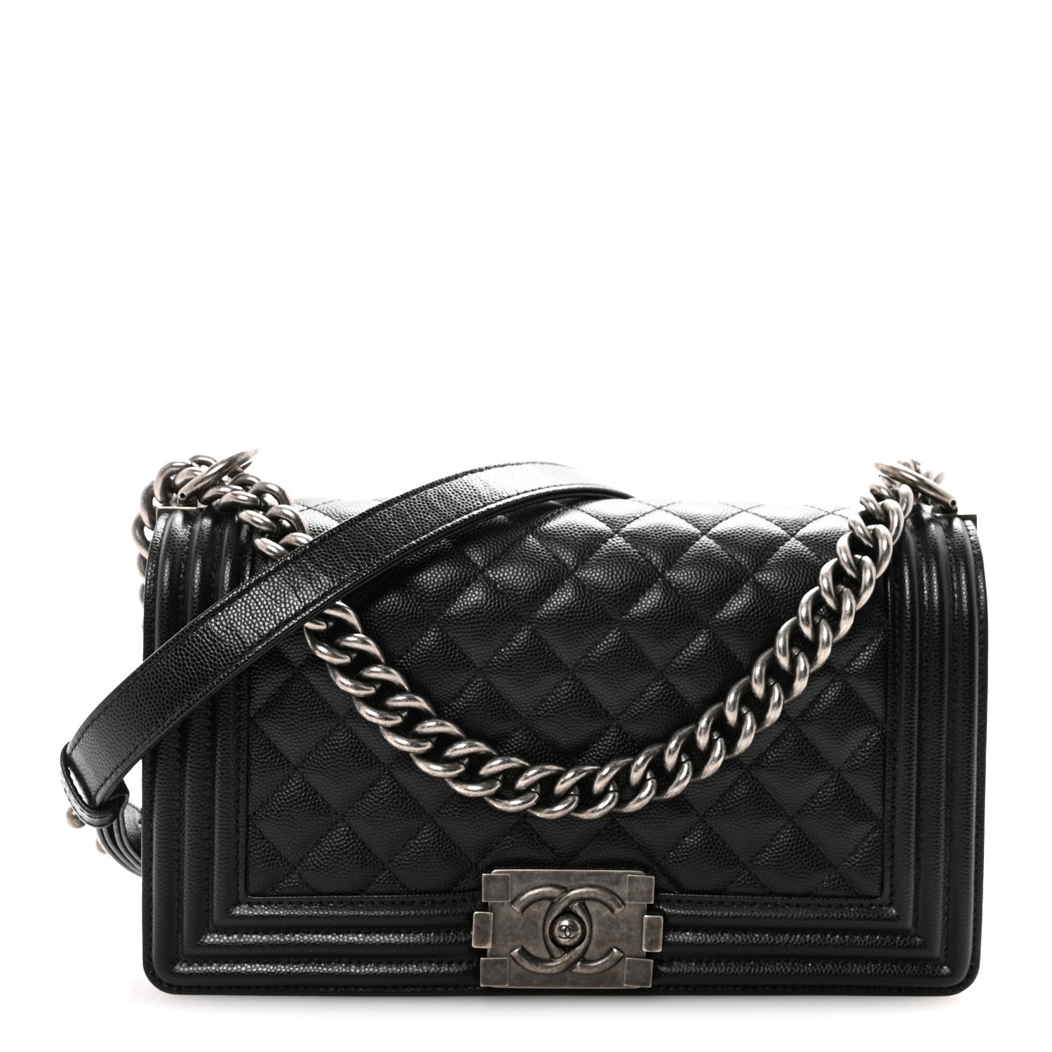 Chanel Caviar Quilted Medium Boy Flap Black 1 of 11