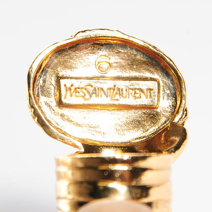 Saint Laurent Arty Ovale Ring 6 Golden 4 of 4