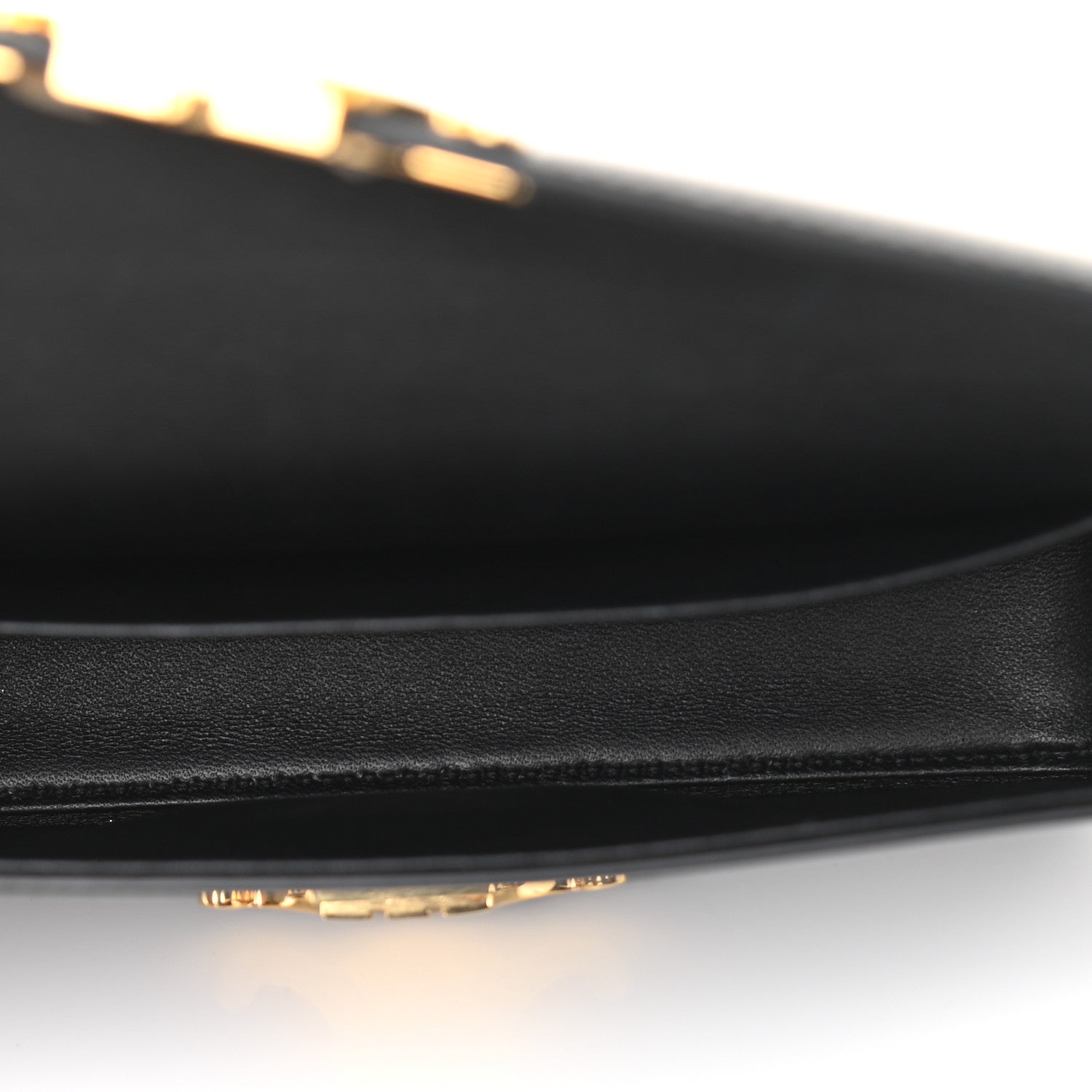 Celine Shiny Calfskin Triomphe Shoulder Bag Black 5 of 12