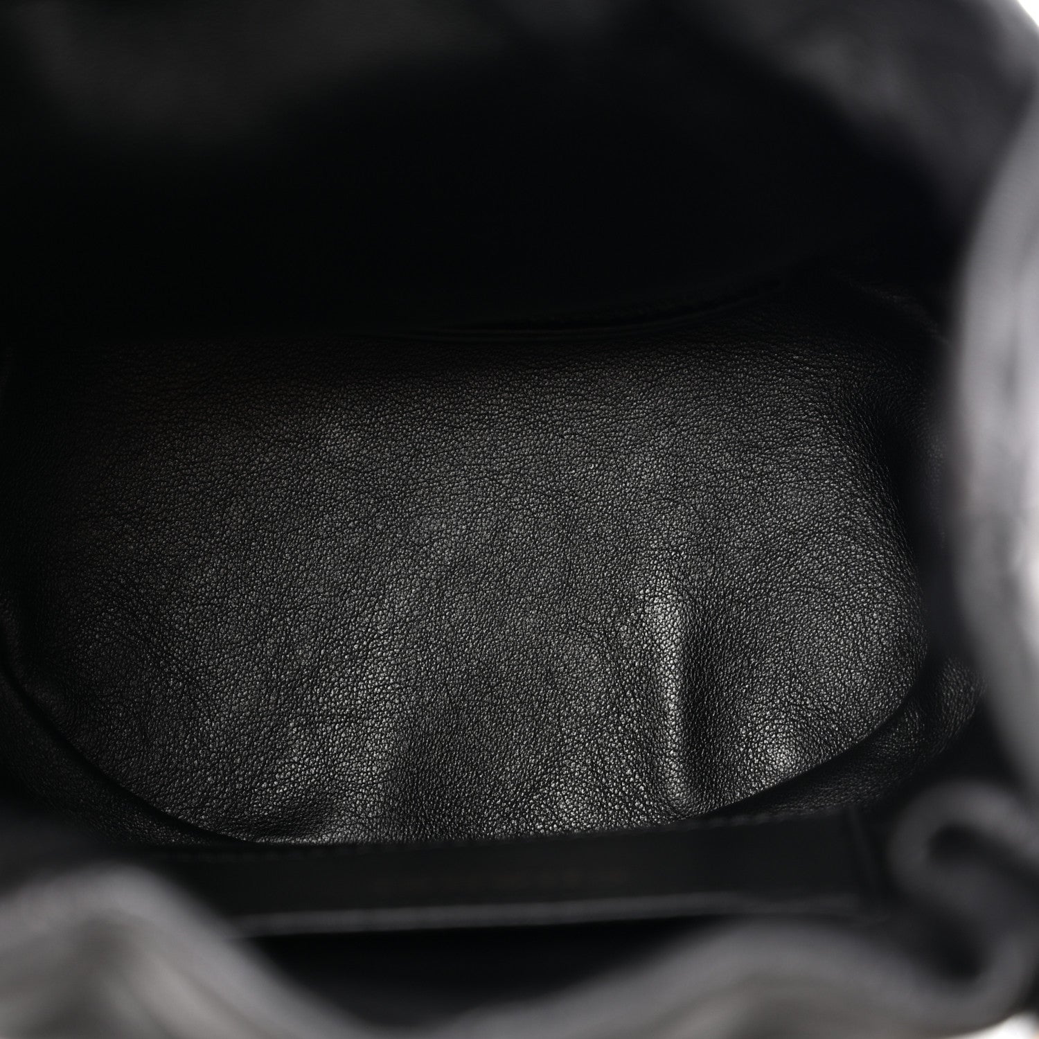 Chanel Shiny Lambskin Quilted Chain Is More Drawstring Bag Black 5 of 12