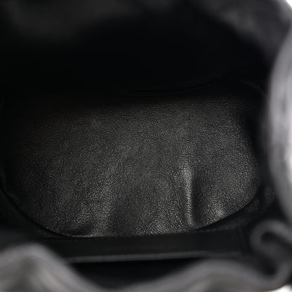 Chanel Shiny Lambskin Quilted Chain Is More Drawstring Bag Black 5 of 12