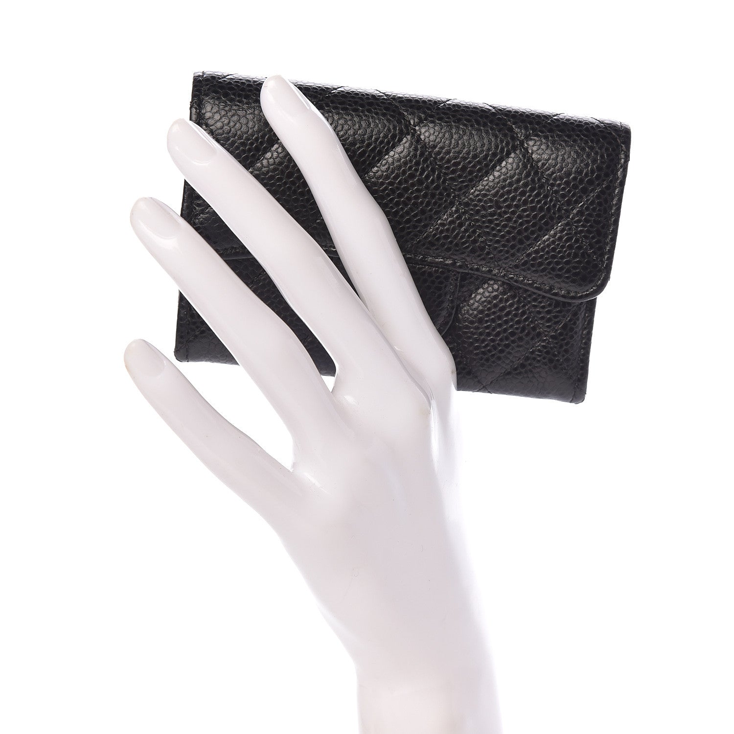 Chanel Caviar Quilted Flap Card Holder Black 2 of 9