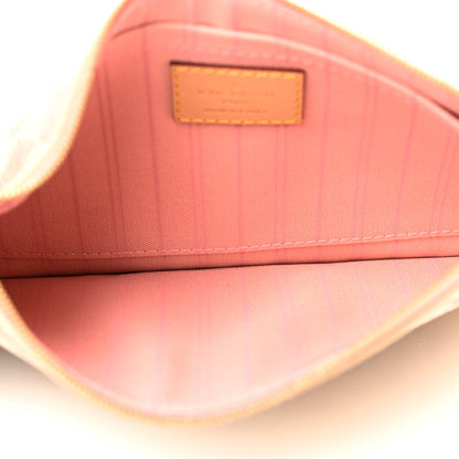 Louis Vuitton Damier Azur Neverfull MM GM Pochette Rose Ballerine 5 of 6