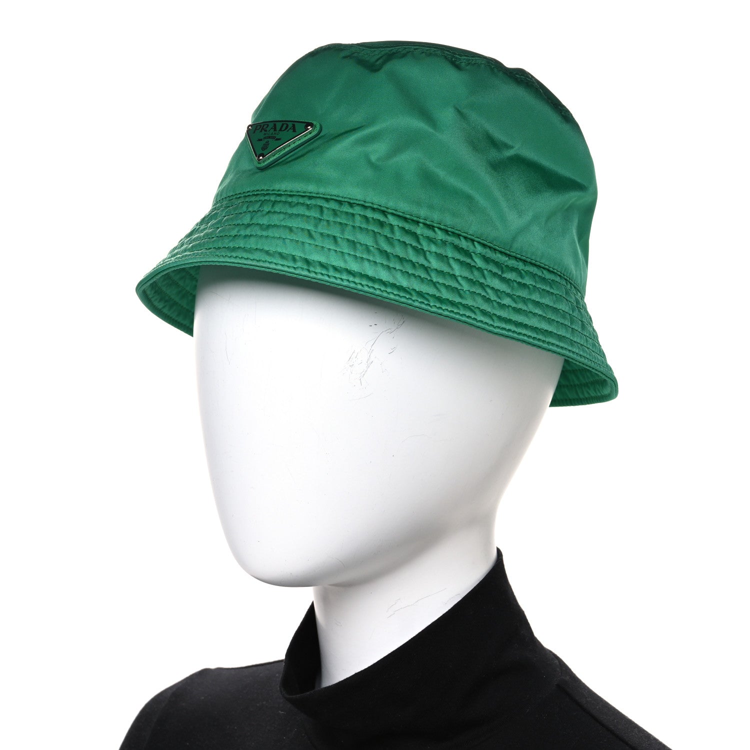Prada Re-Nylon Triangle Womens Bucket Hat L Menta 2 of 8