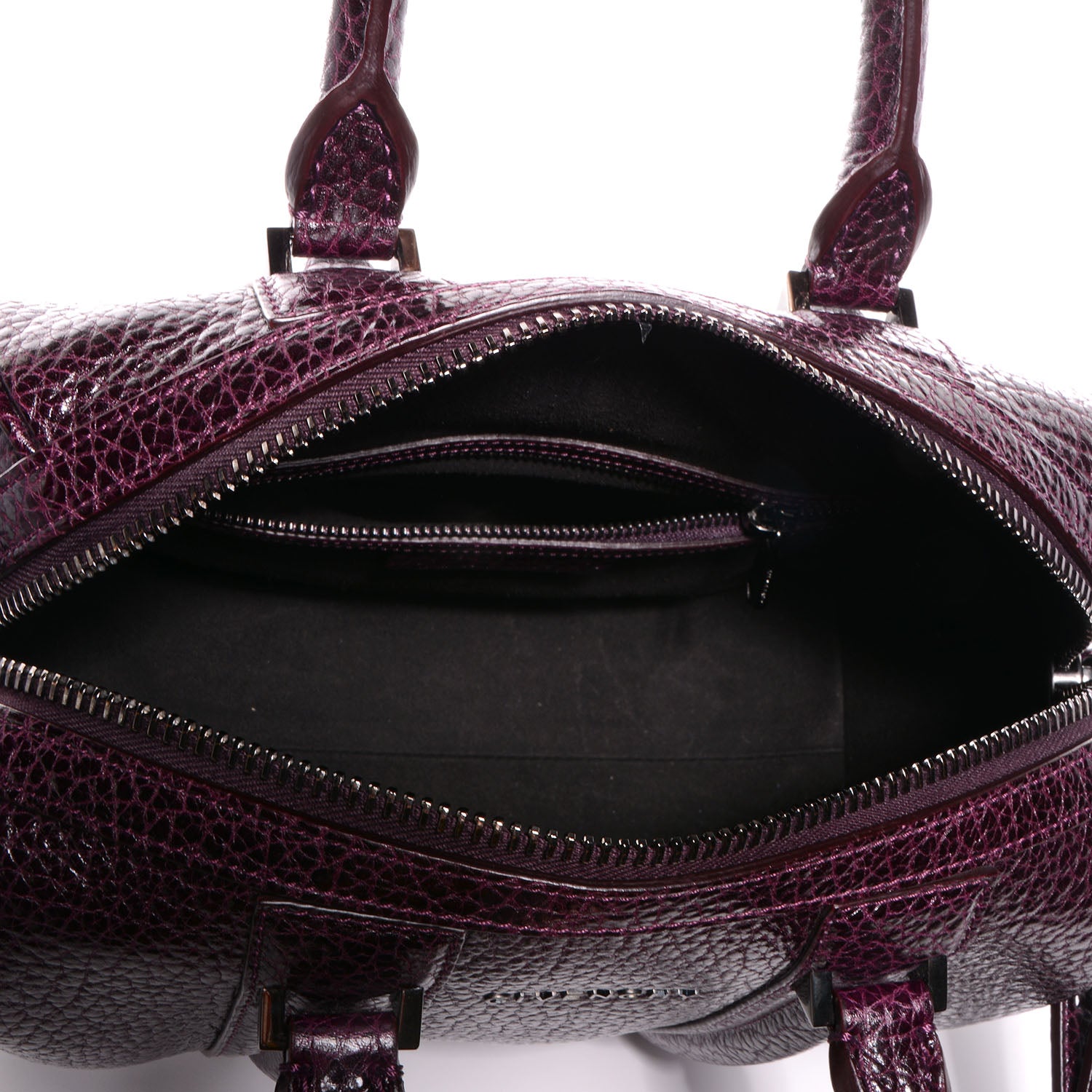 Givenchy Glazed Pebbled Calfskin Mini Lucrezia Aubergine 5 of 10