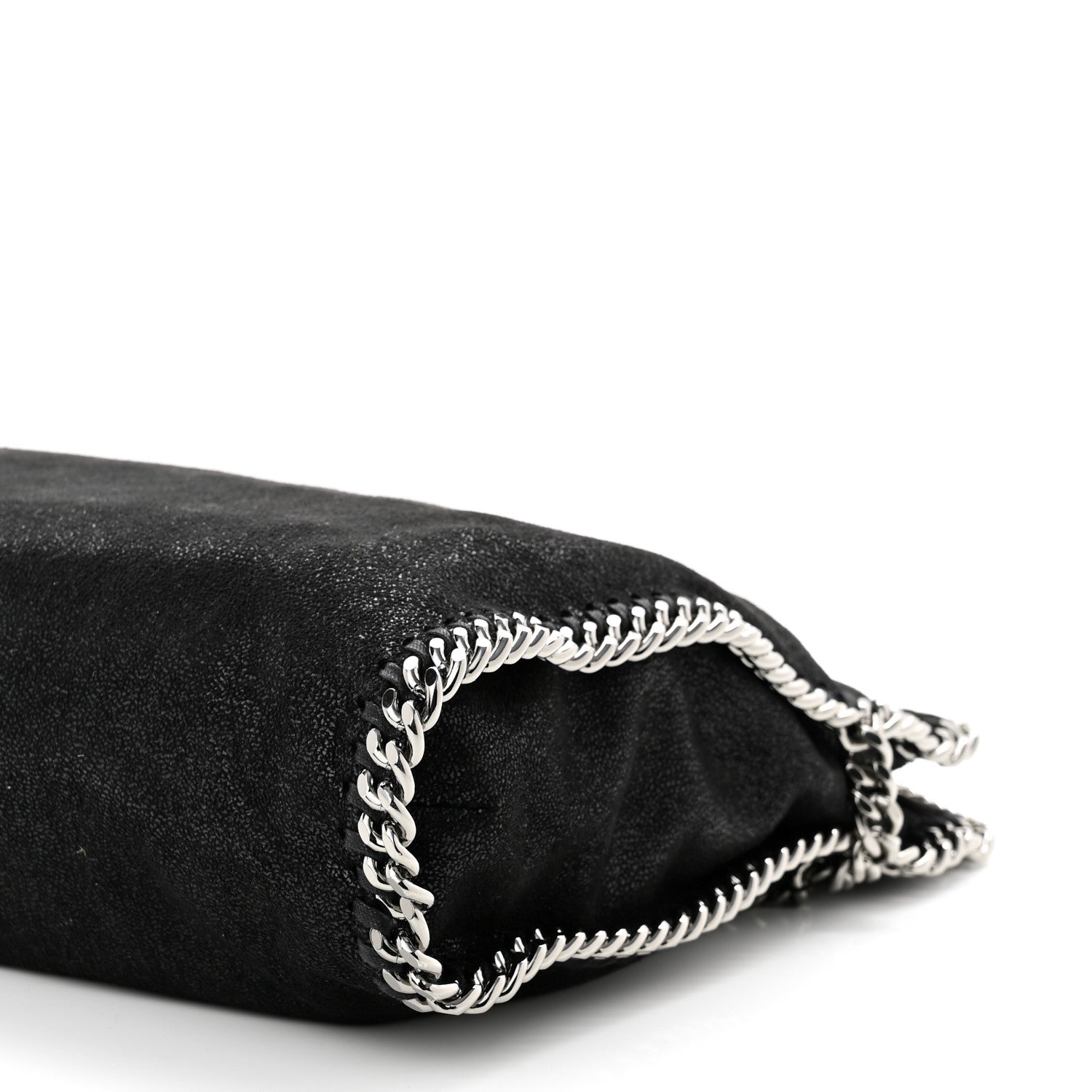 Stella McCartney Shaggy Deer Small Falabella Fold Over Tote Black 9 of 9