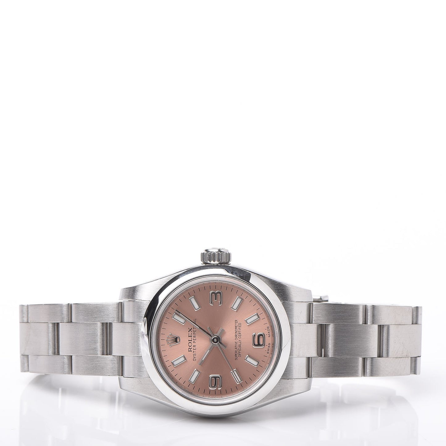 Stainless Steel 26mm Oyster Perpetual Watch Pink 176200