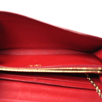 Prada Vitello Move Continental Flap Wallet Lacca 6 of 17
