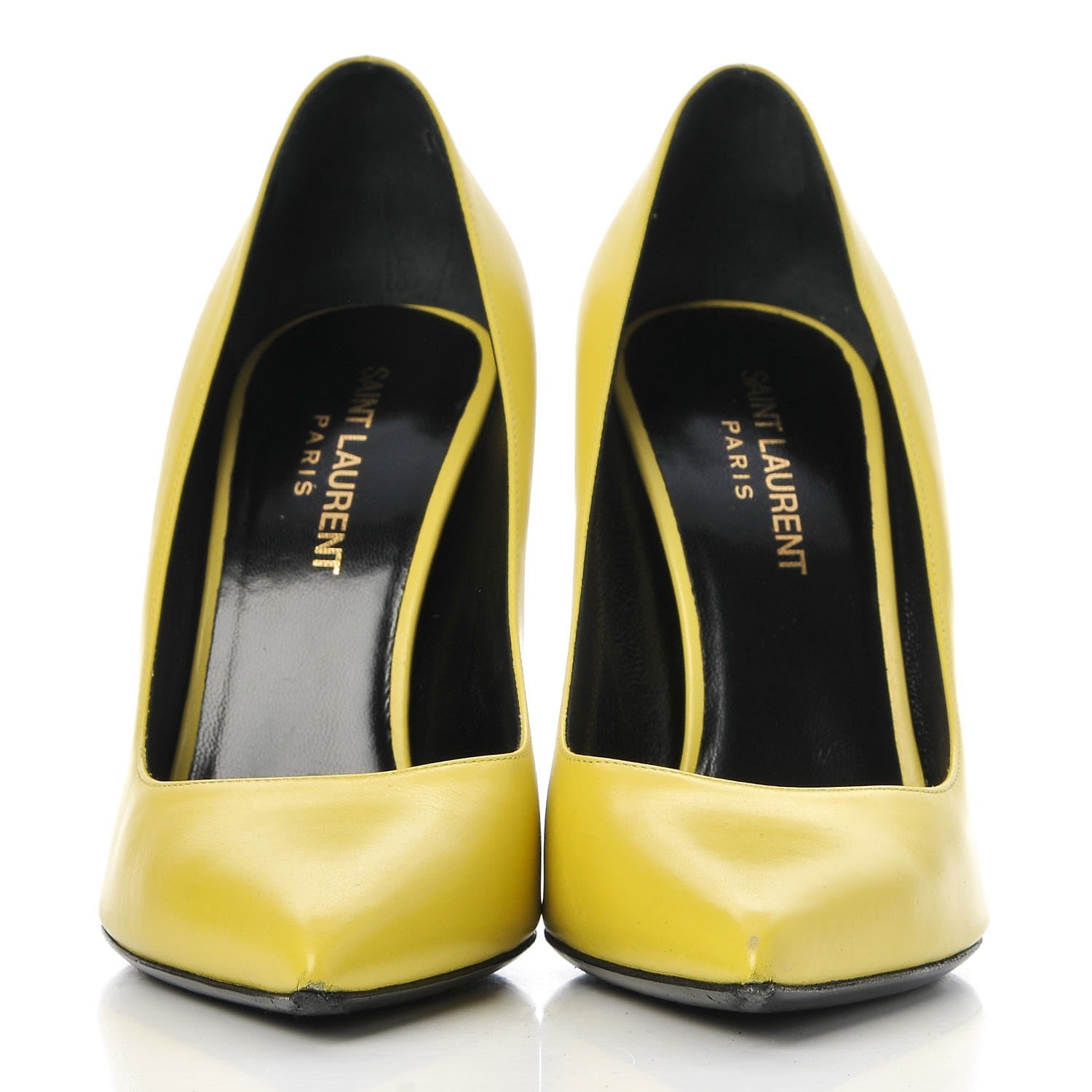 Saint Laurent Calfskin Classic Paris 105 37 Yellow 2 of 9