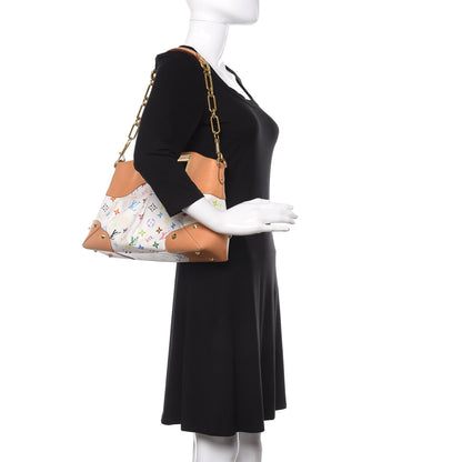 Louis Vuitton Monogram Multicolor Judy MM White 2 of 10