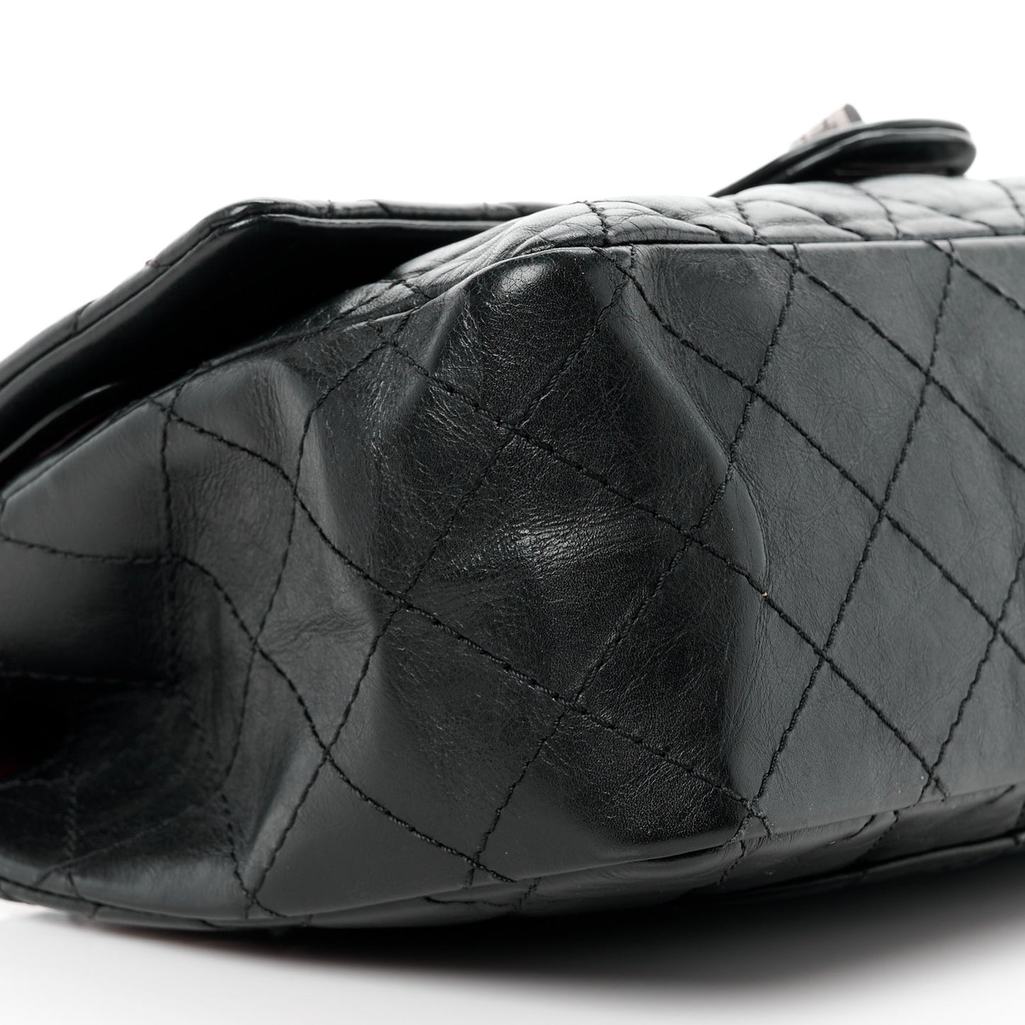Aged Calfskin Quilted 2.55 Reissue 226 Flap Black