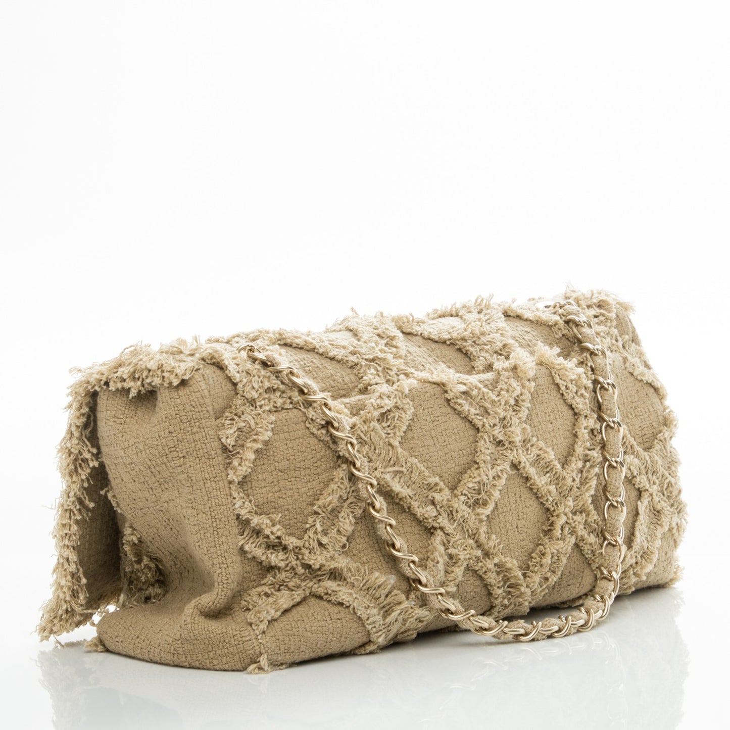 Tweed Nature Flap Dark Beige