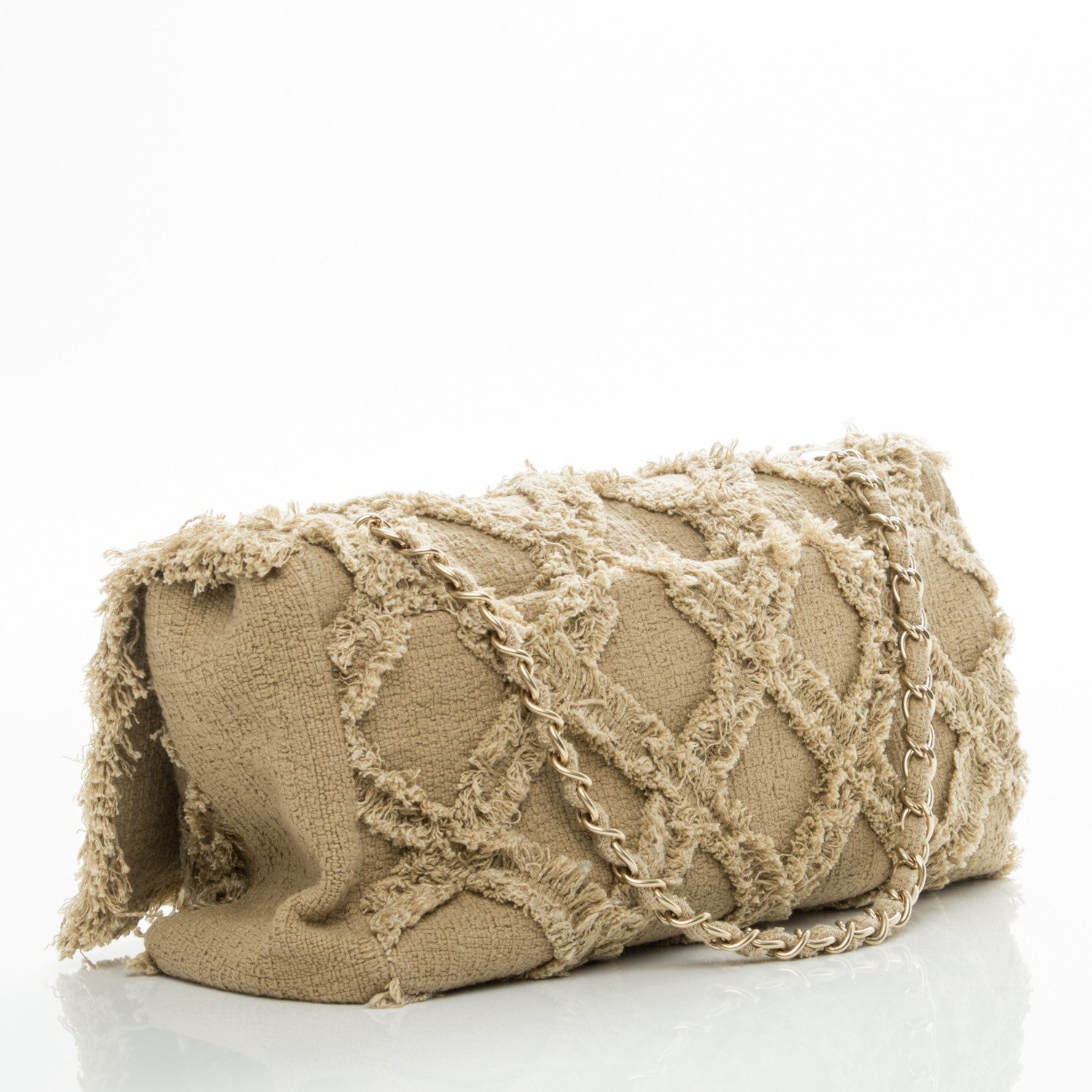 Chanel Tweed Nature Flap Dark Beige 3 of 7