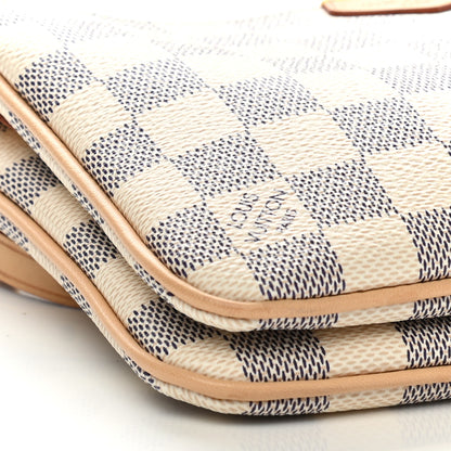 Louis Vuitton Damier Azur Double Zip Pochette 8 of 9